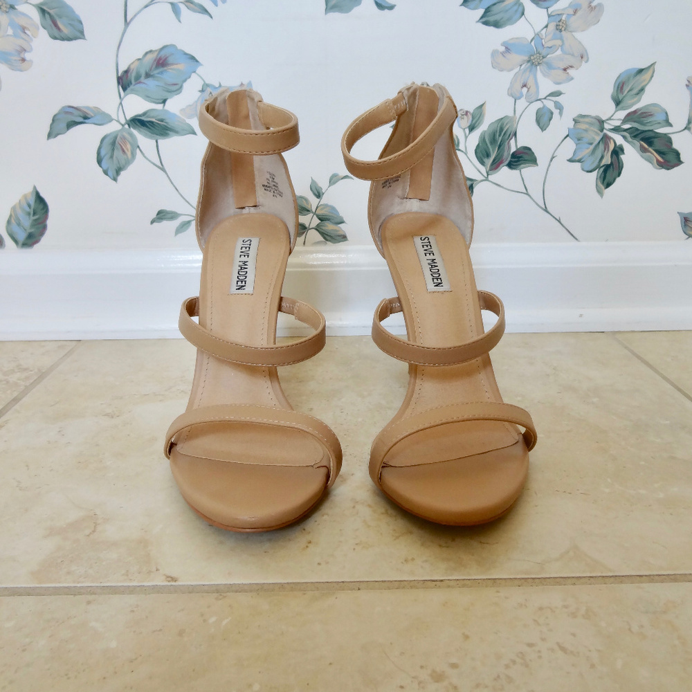 Steve Madden Nude Strappy Heels - 9.5